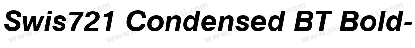 Swis721 Condensed BT Bold字体转换